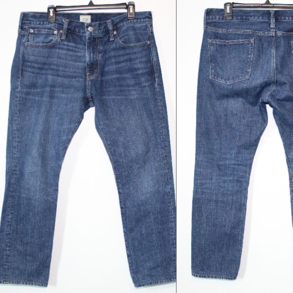 J. Crew 484 Slim Fit Jean AU643 Dark One Year Wash Men's Size 34 / 30 H14457 - Picture 8 of 8
